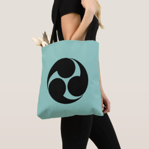 Oosters Blauwgroen Zwart Kobayakawa Japan Mon Art Tote Bag