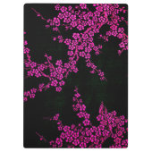 Oosters bloemenjapans kersenbloesem zwart roze klembord (Achterkant)