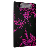 Oosters bloemenjapans kersenbloesem zwart roze klembord (Rechts)