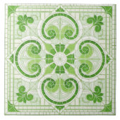 Oosters bloemenmozaïek Ornament Tegeltje (Voorkant)