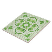 Oosters bloemenmozaïek Ornament Tegeltje (Zijkant)