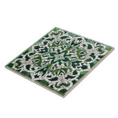 Oosters bloemenmozaïek Ornament Tegeltje (Zijkant)