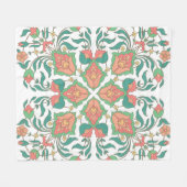 Oosters bloemenontwerp fleece deken (Voorkant (Horizontaal))