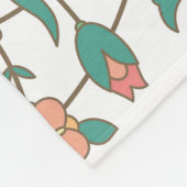 Oosters bloemenontwerp fleece deken (Hoek)