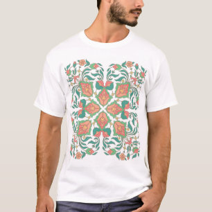 Oosters bloemenontwerp t-shirt