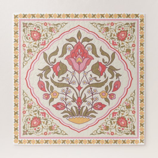  oosters: bloemig stijlvol design. legpuzzel (Verticaal)
