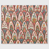 OOSTERS BLOEMPATROON Kleurrijke bloemen en bladere Cadeaupapier (Vlak)