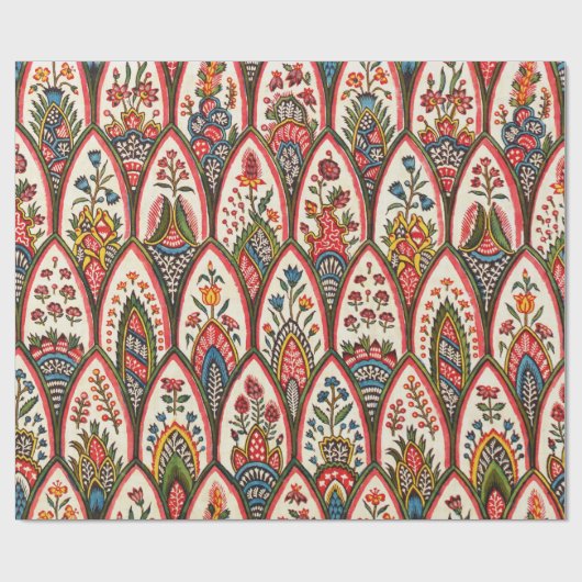 OOSTERS BLOEMPATROON Kleurrijke bloemen en bladere Cadeaupapier (Vlak)