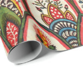 OOSTERS BLOEMPATROON Kleurrijke bloemen en bladere Cadeaupapier (Rol Hoek)