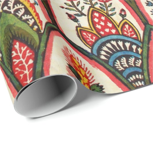 OOSTERS BLOEMPATROON Kleurrijke bloemen en bladere Cadeaupapier (Rol Hoek)