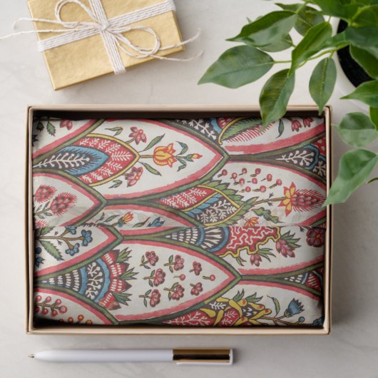 OOSTERS BLOEMPATROON Kleurrijke bloemen en bladere Tissuepapier (Geschenk)