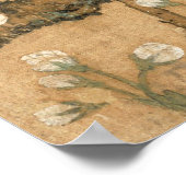 Oosters Chinese papegaai en perenbloesem Poster (Hoek)