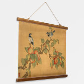 Oosters-Chinese vogels en fruit Hangend Wandkleed (Gebogen)