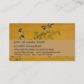 Oosters-Chinese vogels en fruit Visitekaartje (Voorkant)