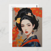 Oosters Exquise Chinese Vrouwen Briefkaart (Voorkant / Achterkant)