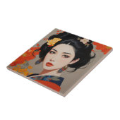 Oosters Exquise Chinese Vrouwen Tegeltje (Zijkant)