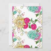 Oosters Floral Dubbel Geluk Chinees Bruiloft Kaart (Achterkant)