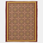 Oosters Floral Ornament Fleece Deken (Voorkant)