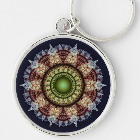 Oosters fractaal prachtig ornament sleutelhanger (Voorkant)