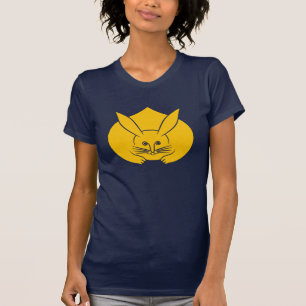 Oosters Geel Blauw Japan Konijn Mon Vector Kunst T-shirt