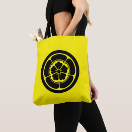 Oosters Geel Zwart Oda Japan Mon Vector Kunst Tote Bag