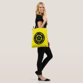 Oosters Geel Zwart Oda Japan Mon Vector Kunst Tote Bag (Op model)