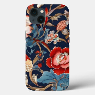 Oosters geïnspireerde bloemen iPhone 13 Hoesje