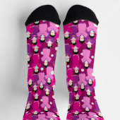 Oosters Geisha in Kimonos roze patroon Sokken (Top)