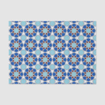 Oosters geometrisch Marokkaans patroon in blauw
