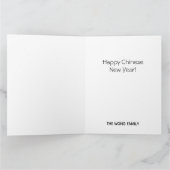 Oosters golf gouden slang Chinees Nieuwjaar Kaart (Binnen)