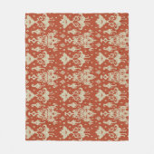 Oosters  Ikat geometrisch damast patroon Fleece Deken (Voorkant)