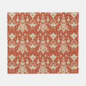 Oosters  Ikat geometrisch damast patroon Fleece Deken (Voorkant (Horizontaal))