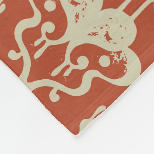 Oosters  Ikat geometrisch damast patroon Fleece Deken (Hoek)