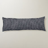 Oosters Indigo Blauw Wit Japan Weven Patroon Lichaamskussen (Achterkant)