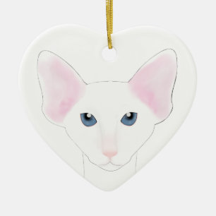 Oosters Kortharig Kat Ornament