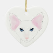 Oosters Kortharig Kat Ornament (Achterkant)