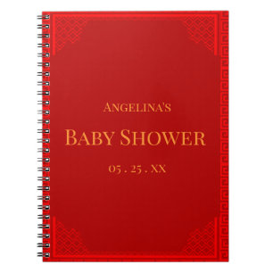 Oosters Ornament Baby shower Geschenklijst Notitie Notitieboek