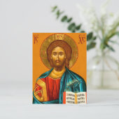 Oosters-orthodox Christelijk icoon Jesus Christ Briefkaart (Staand voorkant)