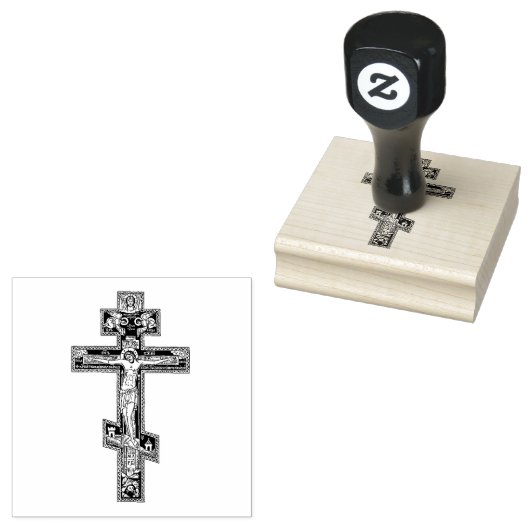 Oosters-orthodox icoon kruis rubberstempel (Gestempeld)