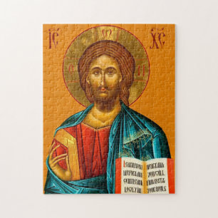 Oosters-orthodoxe christelijke icoon Jezus Christu Legpuzzel