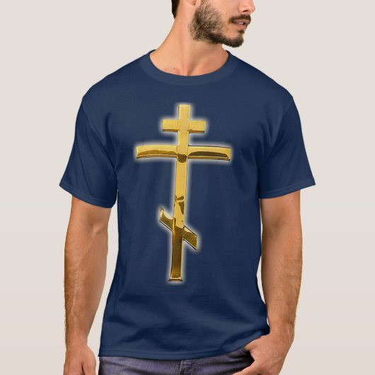 OOSTERS-ORTHODOXE KERK KRUIS RUSSISCH GRIEKS T-SHIRT (Voorkant)