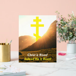 Oosters-orthodoxe paasgroet Christus is verrezen Acryl Bord