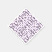 Oosters Paarse Witte Ayame Japan Bishamon Patroon Servet (Hoek)