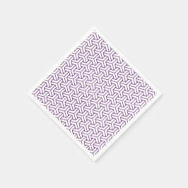 Oosters Paarse Witte Ayame Japan Bishamon Patroon Servet