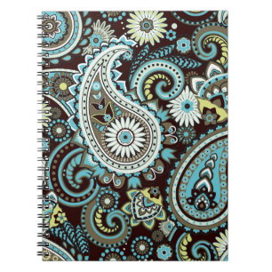 Oosters Paisley naadloos patroon Notitieboek