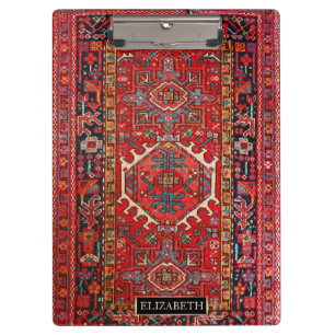 Oosters Persisch, Turks patroon, Rood - Naam Klembord