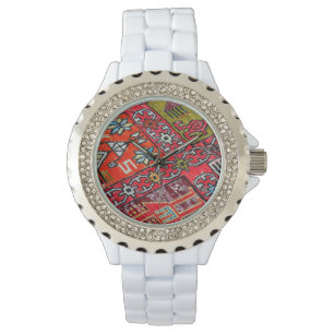 Oosters Persisch, Turks Patroon, Tapijt Horloge
