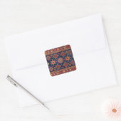 Oosters Persisch  Turks Tapijtpatroon Vierkante Sticker (Envelop)