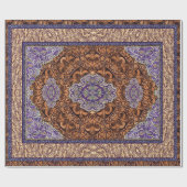 Oosters Perzisch Antiek Blauw Cadeaupapier (Vlak)