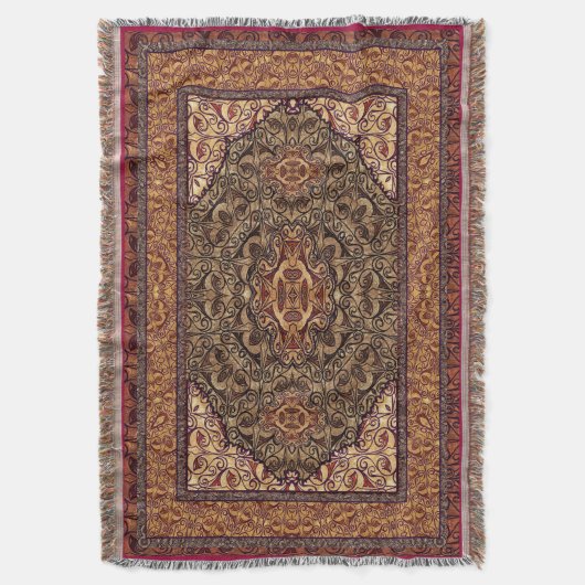 Oosters Perzisch Bruin Deken (Voorkant Verticaal)